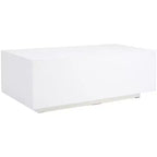 Tavolino da caffè Ezro Faux Concrete - Bianco - Safavieh