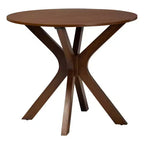 Set da pranzo di 5 pezzi Baxton Studio Linnet in legno e rattan, stile moderno di metà secolo
