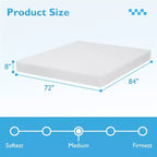 Materasso in memory foam FDW da 8 pollici con gel per un sonno fresco e un sollievo dalla pressione/Certificato CertiPUR-US/Materasso in scatola/Allevia la pressione