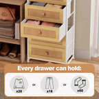 Crestlive Products Cassettiera Alta per Camera da Letto con 7 Cassetti in Tessuto, Armadio Contenitore per Camera da Letto