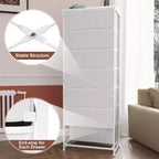 Crestlive Products Cassettiera Alta per Camera da Letto con 7 Cassetti in Tessuto, Armadio Contenitore per Camera da Letto