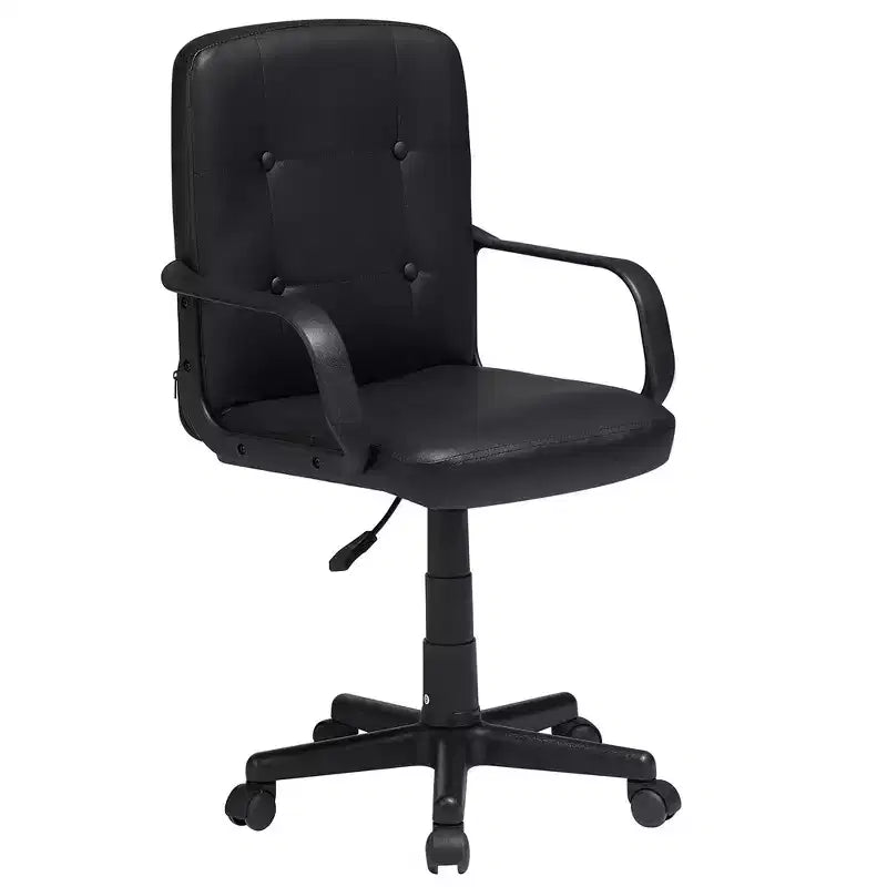 VECELO Home Office Desk Chair with Armrests, Mid Back Adjustable Height