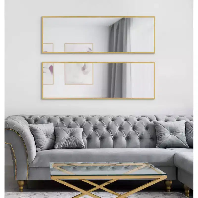 Specchio decorativo da parete incorniciato Travis 16 x 48 - Kate & Laurel All Things Decor