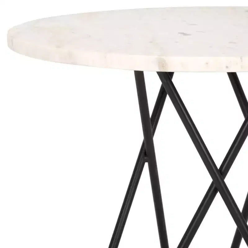 Tavolino Cade Marble - ACC3713A - Marmo Bianco/Nero - Safavieh