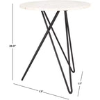Tavolino Cade Marble - ACC3713A - Marmo Bianco/Nero - Safavieh