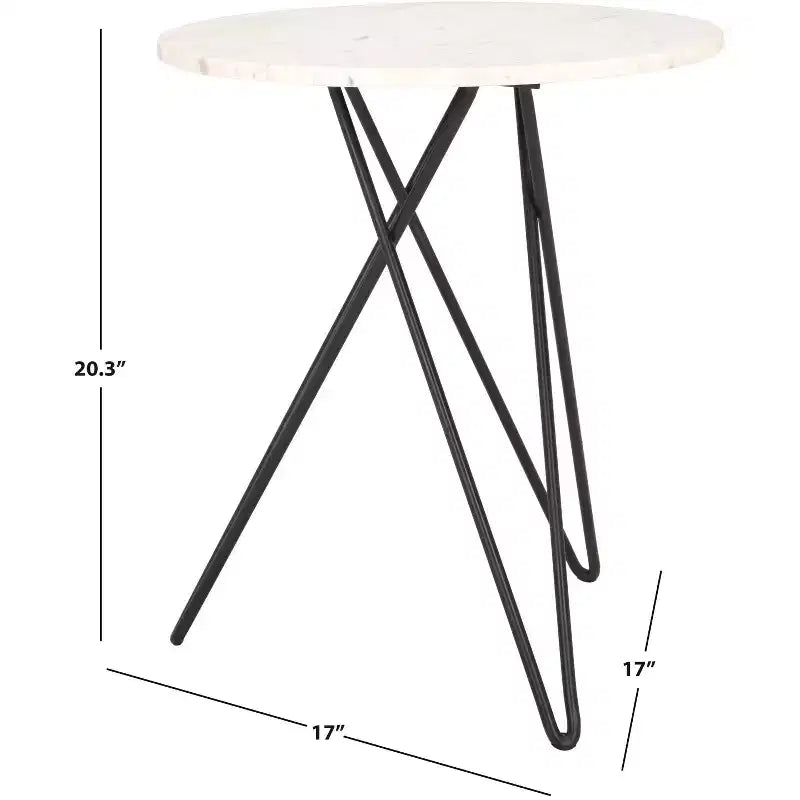 Tavolino Cade Marble - ACC3713A - Marmo Bianco/Nero - Safavieh