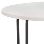 Tavolino d'appoggio rotondo Eloblaire - ACC4605A - Marmo Bianco/Nero - Safavieh