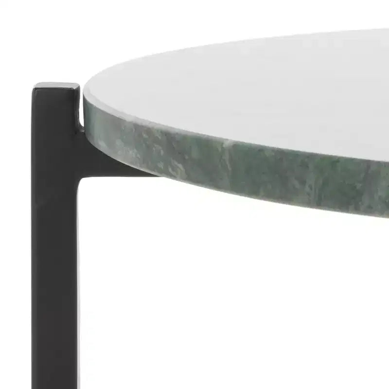 Tavolino Rotondo Evrynne - ACC4608A - Marmo Verde/Nero - Safavieh