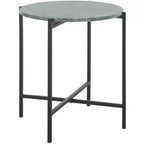 Tavolino Rotondo Evrynne - ACC4608A - Marmo Verde/Nero - Safavieh