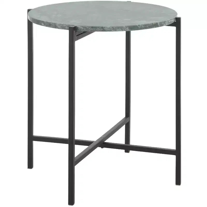 Tavolino Rotondo Evrynne - ACC4608A - Marmo Verde/Nero - Safavieh