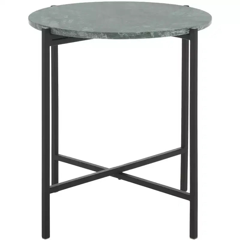 Tavolino Rotondo Evrynne - ACC4608A - Marmo Verde/Nero - Safavieh