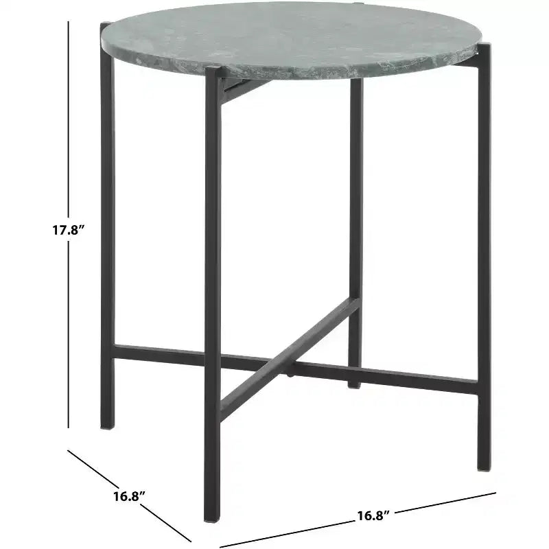 Tavolino Rotondo Evrynne - ACC4608A - Marmo Verde/Nero - Safavieh