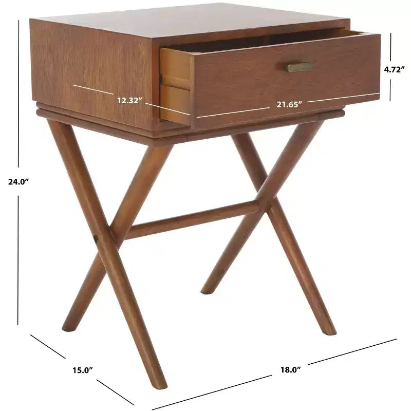 Comodino a 1 cassetto Sixtine - NST6604 - Naturale - Safavieh