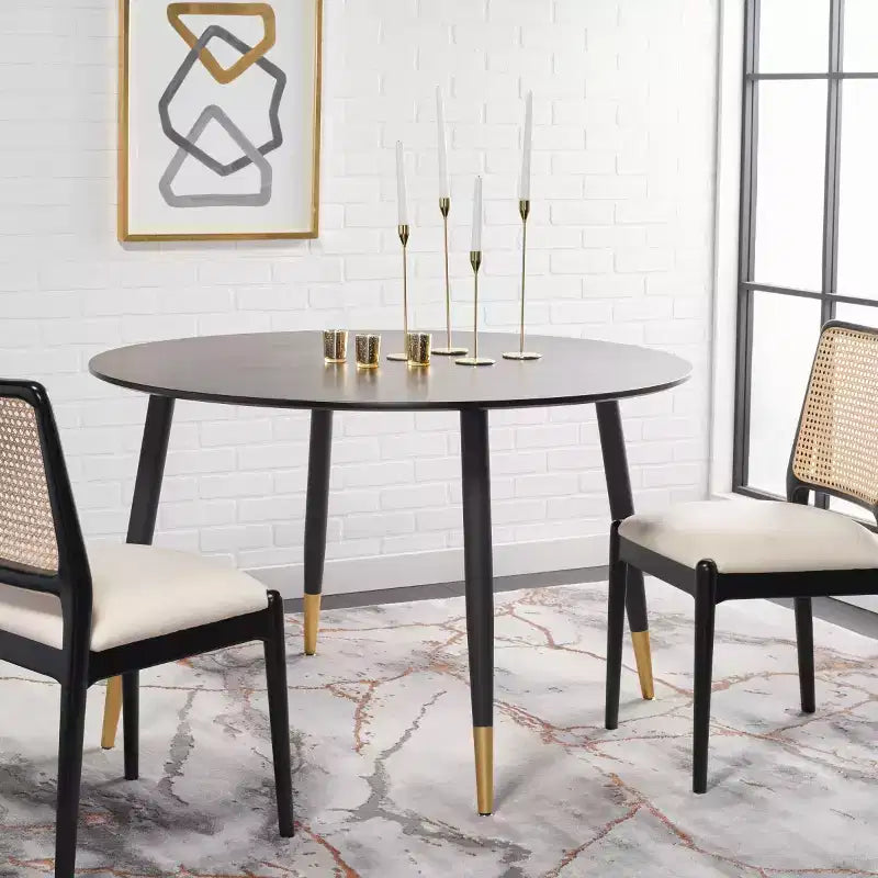 Tavolo da pranzo rotondo Kamala - DTB5807A - Nero/Oro - Safavieh