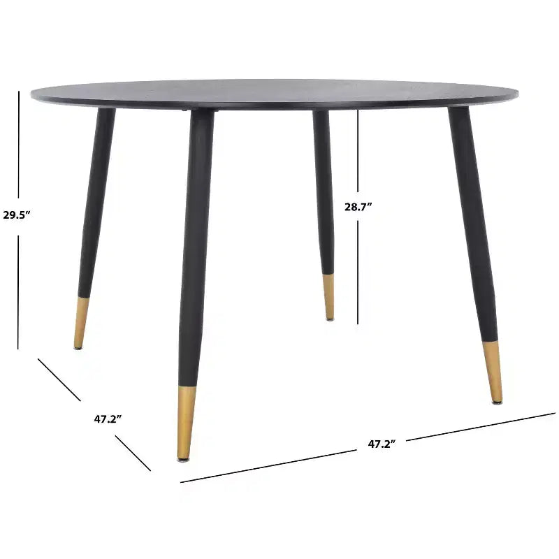 Tavolo da pranzo rotondo Kamala - DTB5807A - Nero/Oro - Safavieh