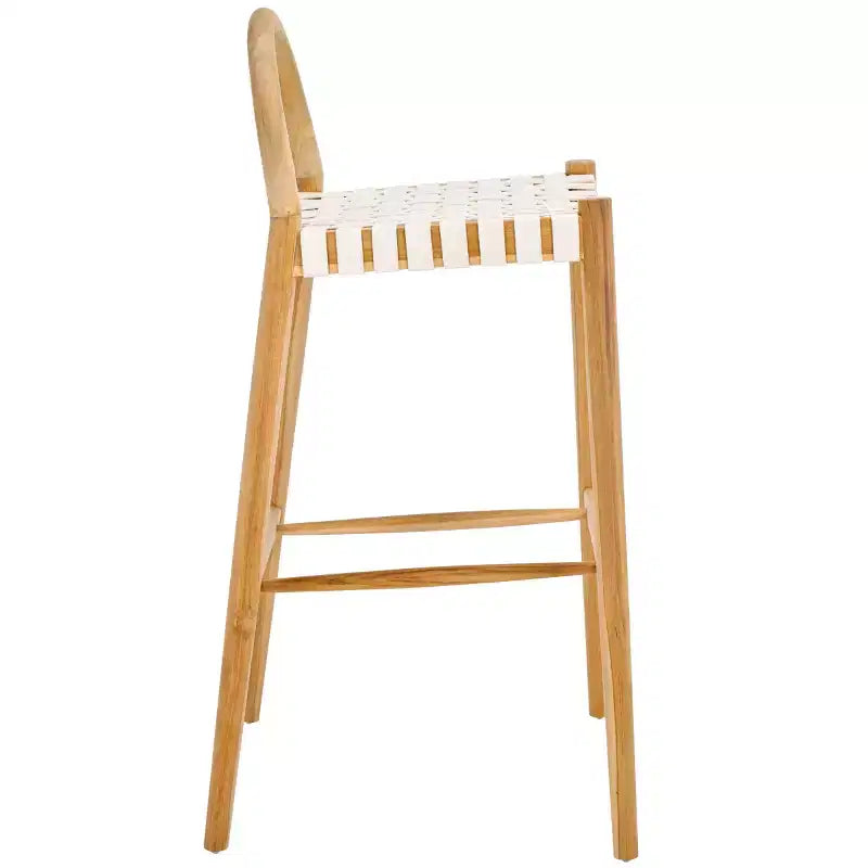Sgabello da bar Rhyan - BST1204A - Bianco/Naturale - Safavieh