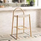 Sgabello da bar Rhyan - BST1204A - Bianco/Naturale - Safavieh