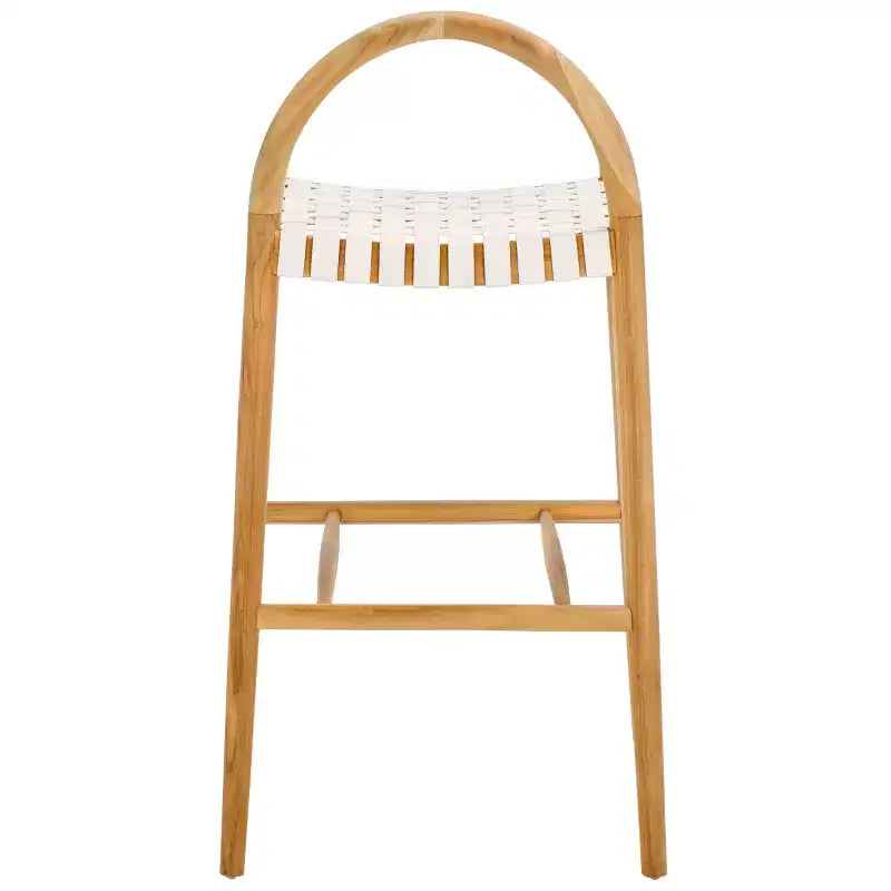 Sgabello da bar Rhyan - BST1204A - Bianco/Naturale - Safavieh