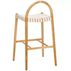 Sgabello da bar Rhyan - BST1204A - Bianco/Naturale - Safavieh