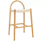 Sgabello da bar Rhyan - BST1204A - Bianco/Naturale - Safavieh