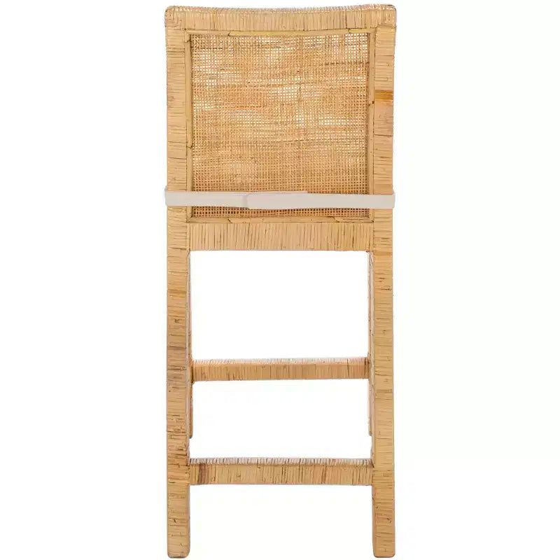 Sgabello da bancone Tojo con cuscino - BST6502 - Bianco/Naturale - Safavieh