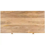 Scrivania a 2 cassetti Lily - DSK9006 - Naturale/Ottone - Safavieh