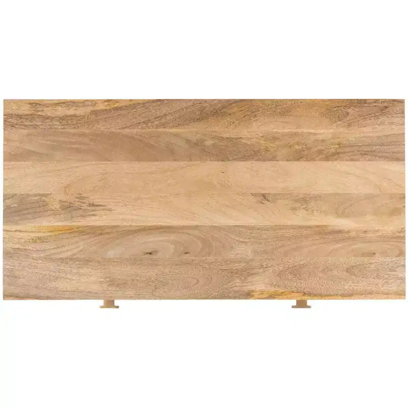 Scrivania a 2 cassetti Lily - DSK9006 - Naturale/Ottone - Safavieh