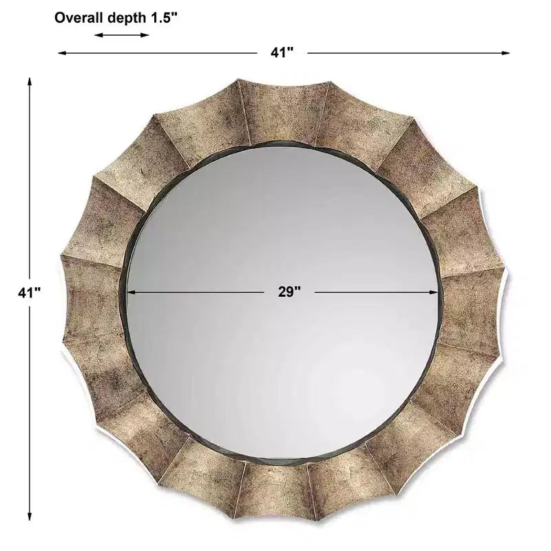 Specchio Gotham U color argento anticato Uttermost