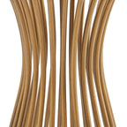 Tavolino Piedistallo in Filo Metallico Color Bronzo, 76 cm
