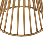 Tavolino Piedistallo in Filo Metallico Color Bronzo, 76 cm