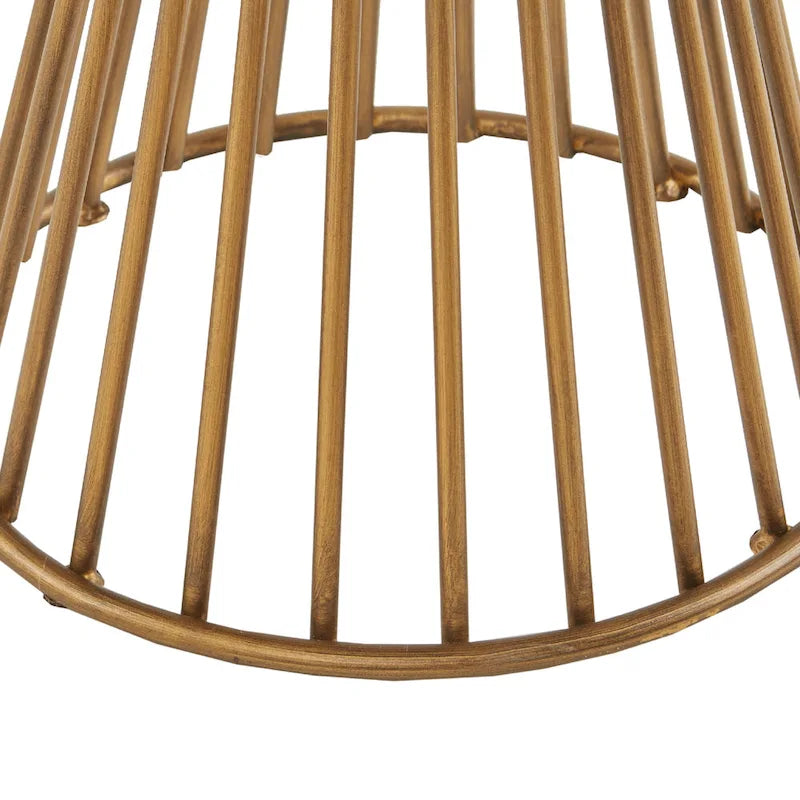 Tavolino Piedistallo in Filo Metallico Color Bronzo, 76 cm