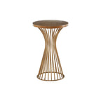 Tavolino Piedistallo in Filo Metallico Color Bronzo, 76 cm