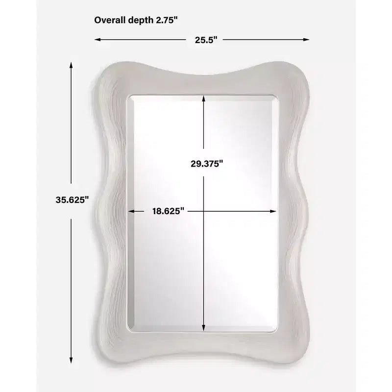 Specchio rettangolare ondulato Whitehaven di Uttermost