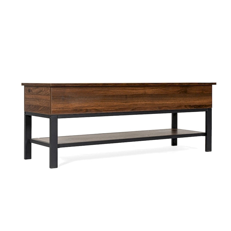Panca portaoggetti da ingresso moderna stile fattoria con ripiano inferiore