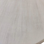Tavolo da pranzo rotondo con piedistallo sbiancato/legno naturale, 4 posti