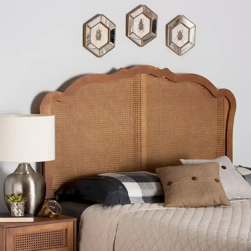 Testiera in Rattan Noce Cenere – King/Queen, 1–2 persone