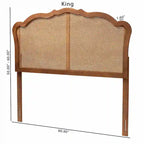 Testiera in Rattan Noce Cenere – King/Queen, 1–2 persone