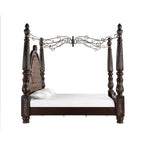 Letto a Baldacchino Noce e Marrone – King / Queen, 2 Posti