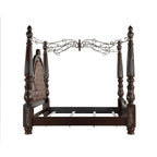 Letto a Baldacchino Noce e Marrone – King / Queen, 2 Posti