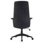 LeisureMod Aiaria Sedia da ufficio ergonomica in pelle con schienale alto Altezza regolabile, girevole e inclinabile, braccioli, sedia da scrivania moderna per ufficio domestico