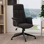 LeisureMod Aiaria Sedia da ufficio ergonomica in pelle con schienale alto Altezza regolabile, girevole e inclinabile, braccioli, sedia da scrivania moderna per ufficio domestico