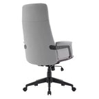 LeisureMod Aiaria Sedia da ufficio ergonomica in pelle con schienale alto Altezza regolabile, girevole e inclinabile, braccioli, sedia da scrivania moderna per ufficio domestico