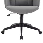 LeisureMod Aiaria Sedia da ufficio ergonomica in pelle con schienale alto Altezza regolabile, girevole e inclinabile, braccioli, sedia da scrivania moderna per ufficio domestico