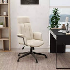 LeisureMod Aiaria Sedia da ufficio ergonomica in pelle con schienale alto Altezza regolabile, girevole e inclinabile, braccioli, sedia da scrivania moderna per ufficio domestico