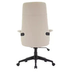 LeisureMod Aiaria Sedia da ufficio ergonomica in pelle con schienale alto Altezza regolabile, girevole e inclinabile, braccioli, sedia da scrivania moderna per ufficio domestico