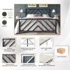ChaletPosh Letto a piattaforma in metallo
