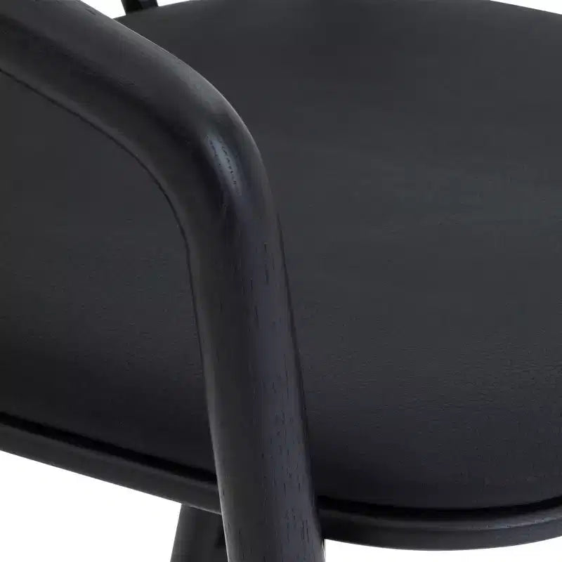 Sgabello da bar Armen Living Echo in legno e similpelle