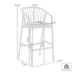 Sgabello da bar Armen Living Echo in legno e similpelle