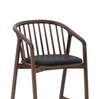 Sgabello da bar Armen Living Echo in legno e similpelle