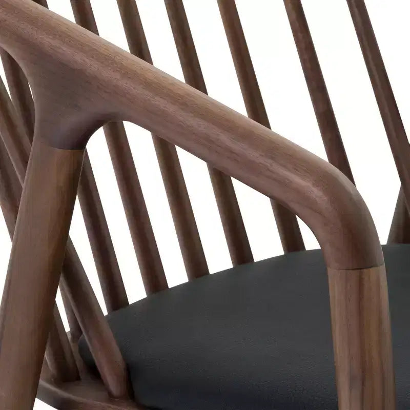 Sgabello da bar Armen Living Echo in legno e similpelle